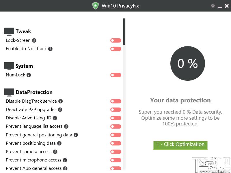Win10 PrivacyFix下载,系统管理,系统优化