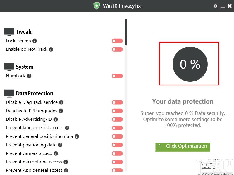 Win10 PrivacyFix下载,系统管理,系统优化