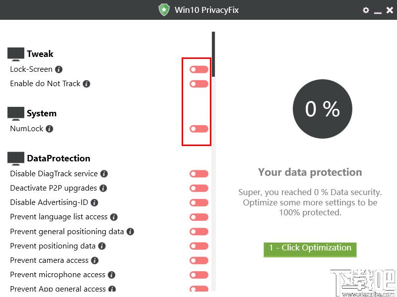 Win10 PrivacyFix下载,系统管理,系统优化